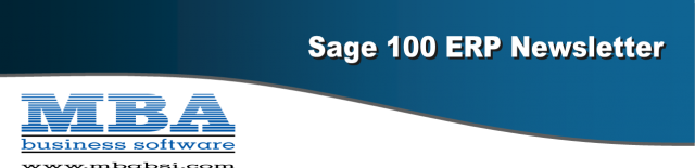 MBA Sage 100 Newsletter Header
